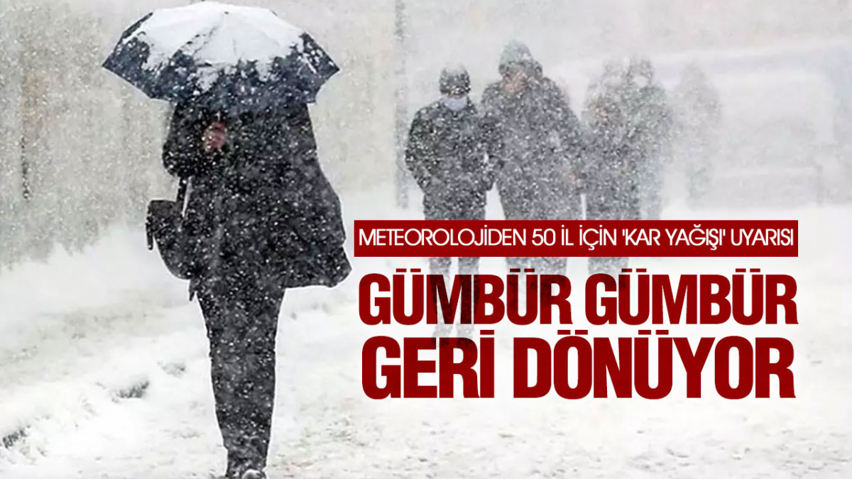 Meteorolojiden 50 İl İçin 'Kar Yağışı' Uyarısı