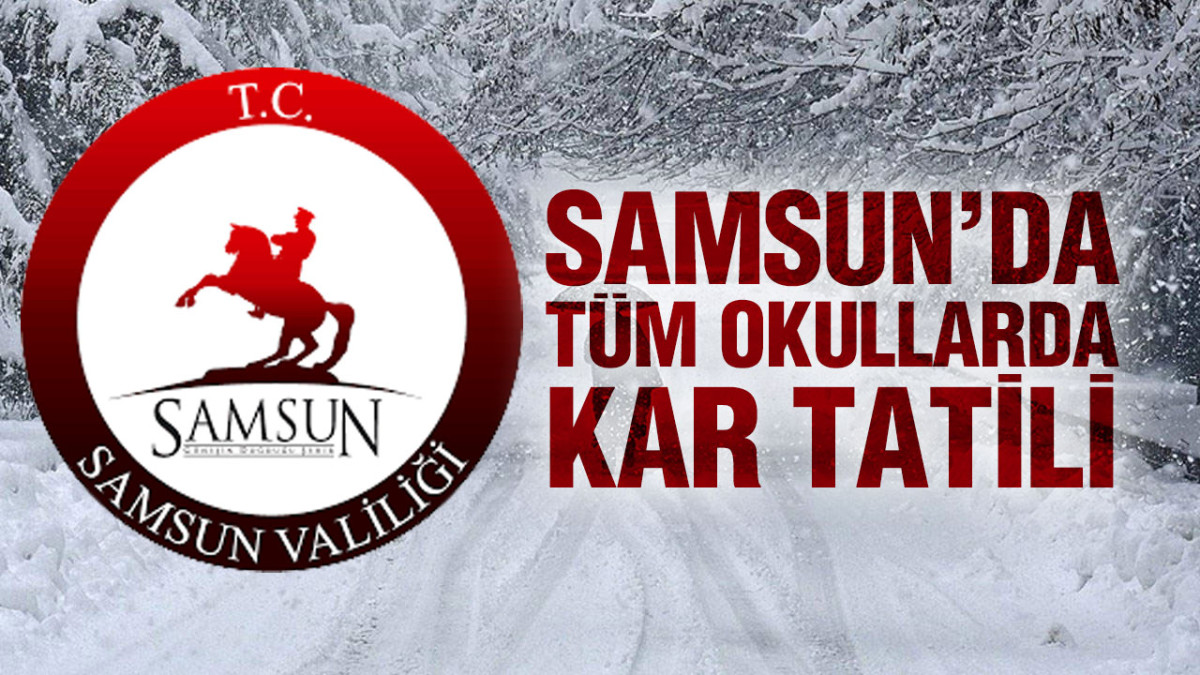 Samsun'da Eğitime  Bir Gün Kar Molası