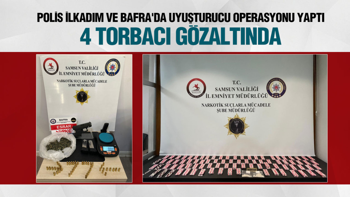 Samsun’da Uyuşturucu Operasyonunda 4 Torbacı Gözaltında